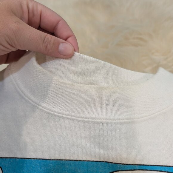 Hanes Vintage White Hellfire & the Dalmatians Crew Neck Sweatshirt Size L - Picture 3 of 8